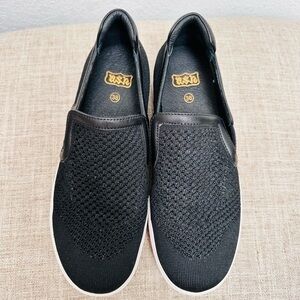 Ash Black Slip-On Knit Sneakers